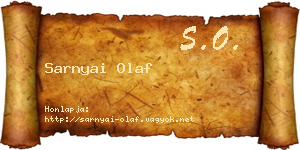 Sarnyai Olaf névjegykártya